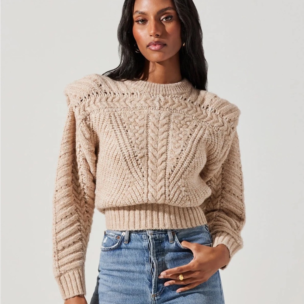 ASTR the Label Tabitha Cable Knit Sweater